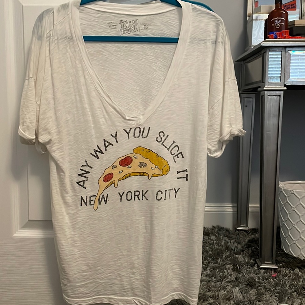 Retro Brand Pizza oversized tee